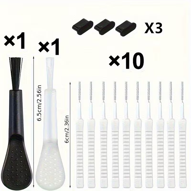 15 Piece USB-C Dust Plug Set with Keyboard Cleaning Brush