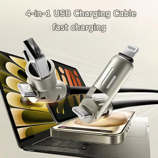 📲4-in-1 USB Charging Cable fast charging 60W MAX⚡