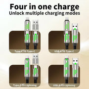 📲4-in-1 USB Charging Cable fast charging 60W MAX⚡