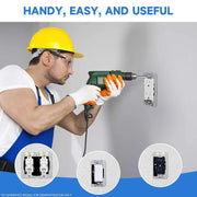 GJANSH 10 Pcs Wall Plate Spacer,Spacers for Electrical Outlets, Metal Flush Fit Device Leveling Plates for Electrical Outlet Repair, Fix Loose Outlets and Electrical Boxes
