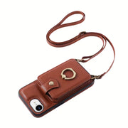 iPhone Wallet Case with Ring Stand and RFID Blocking