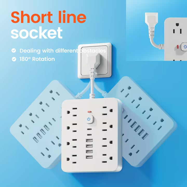 14 in 1 Power Strip with Surge Protector