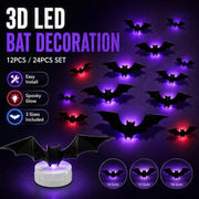 🦇LIMITED-TIME 49% OFF! ⏰Spooky 3D Bat LED Wall Light, Halloween Indoor Outdoor Wall Decoration Light👻