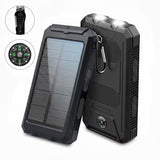 Portable Solar Power Bank with Flashlight for Camping