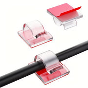 50 Pack Adhesive Cable Clips Wall Wire Holders
