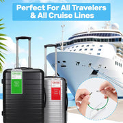 Cruise Essentials 2026- Cruise Must Haves Kit with Non-Surge Protector Power Strip, Lanyard with ID Holder, Magnetic Hooks, Luggage Tag Set, Towel Bands, Waterproof Phone Holder