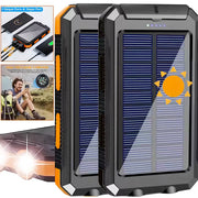 Portable Solar Power Bank with Flashlight for Camping