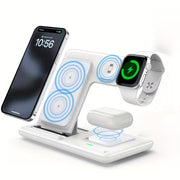 3 in 1 Foldable Wireless Fast Charging Station Stand