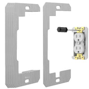 GJANSH 10 Pcs Wall Plate Spacer,Spacers for Electrical Outlets, Metal Flush Fit Device Leveling Plates for Electrical Outlet Repair, Fix Loose Outlets and Electrical Boxes