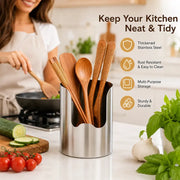 Thickened Stainless Steel Utensil Organizer, Rust Resistant Easy to Clean