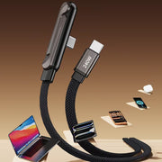 Type-C to Type-C 240W Charging Cable with Adjustable Stand