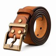 Premium Waxed Genuine Leather Belt | Heritage Brass Buckle>SY