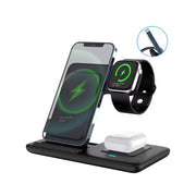 3 in 1 Foldable Wireless Fast Charging Station Stand