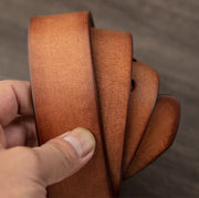 Premium Waxed Genuine Leather Belt | Heritage Brass Buckle>SY