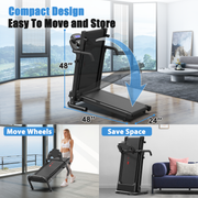Foldable Treadmill for Home | 2.5HP Portable Walking Pad with Handles | APP Control | 300 LBS Capacity – Local US Warehouse Free Shipping