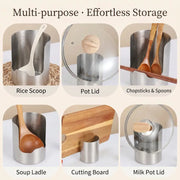 Thickened Stainless Steel Utensil Organizer, Rust Resistant Easy to Clean