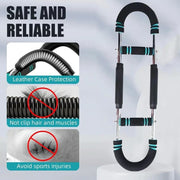 Adjustable weight bar for arm trainers, arm and torso strength training equipment, portable training device for home gyms and fitness