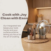 Thickened Stainless Steel Utensil Organizer, Rust Resistant Easy to Clean
