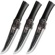 🔪Bone-cutting knife with dragon decoration and scabbard🍽️
