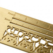 🐱✨ Cat Lover’s 2-in-1 Metal Bookmark Ruler