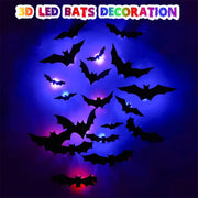 🦇LIMITED-TIME 49% OFF! ⏰Spooky 3D Bat LED Wall Light, Halloween Indoor Outdoor Wall Decoration Light👻