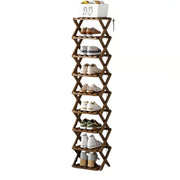 Durable Foldable Bamboo Shoe Rack