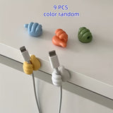 Adhesive Thumb Shape Cable Organizer Clips No Drilling