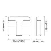 Wall Mount Phone Holder No Drill Remote Control Organizer