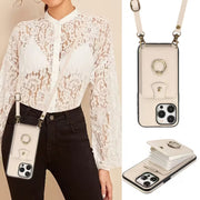 iPhone Wallet Case with Ring Stand and RFID Blocking