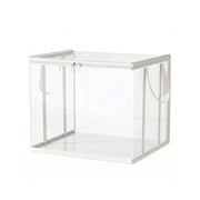 Large Clear Thick Plastic Storage Box with Hinged Lid