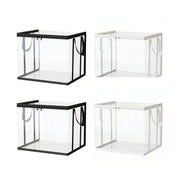 Large Clear Thick Plastic Storage Box with Hinged Lid