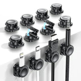 Self-Adhesive Magnetic Desktop Cable Management Clips Style 12