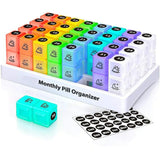Monthly AM/PM Pill Organizer - Twice-a-Day Medicine&Vitamin Storage with Style 4