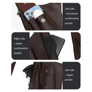 Premium Leather Adjustable Underarm Shoulder Bag for Men & Women