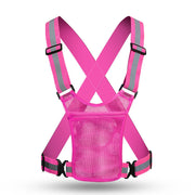 High Visibility Reflective Vest Adjustable Safety Running Gear with Pocket