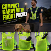 High Visibility Reflective Vest Adjustable Safety Running Gear with Pocket